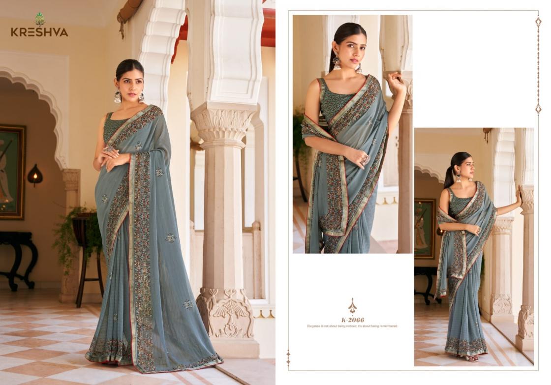 KRESHVA SUHANA DANI GEORGETTE TRADITIONAL SAREE FOR EVERY OCCASION