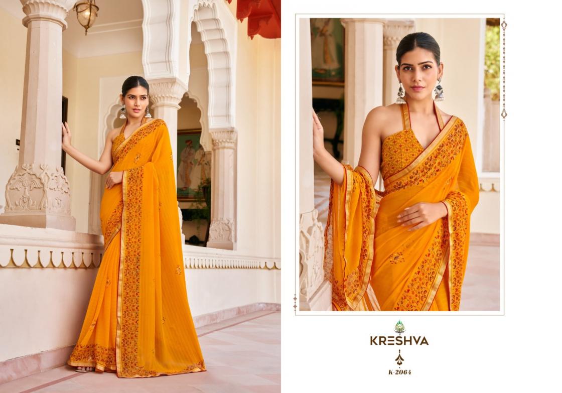 KRESHVA SUHANA DANI GEORGETTE TRADITIONAL SAREE FOR EVERY OCCASION