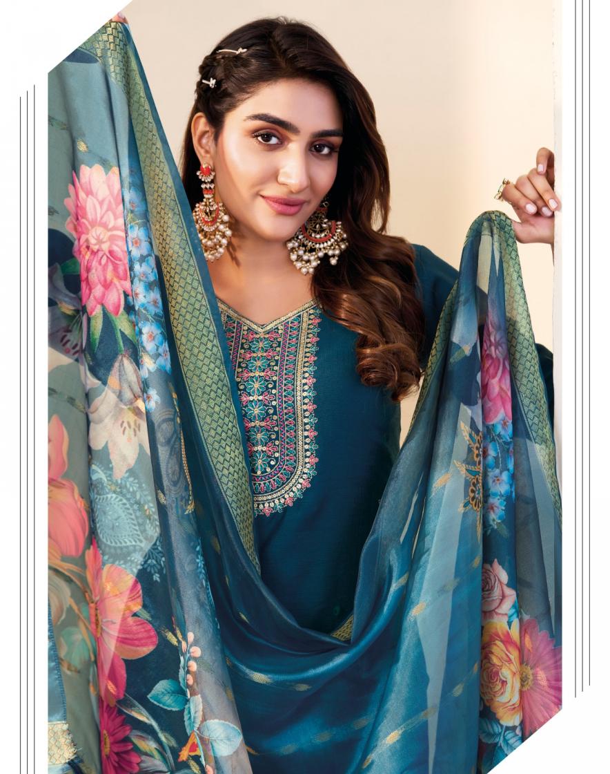 SCARLET VOL 2 BY RADHIKA LIFESTYLE FULL STITCH VERTICAN SILK ATTRACTIVE SUIT FOR WOMENS