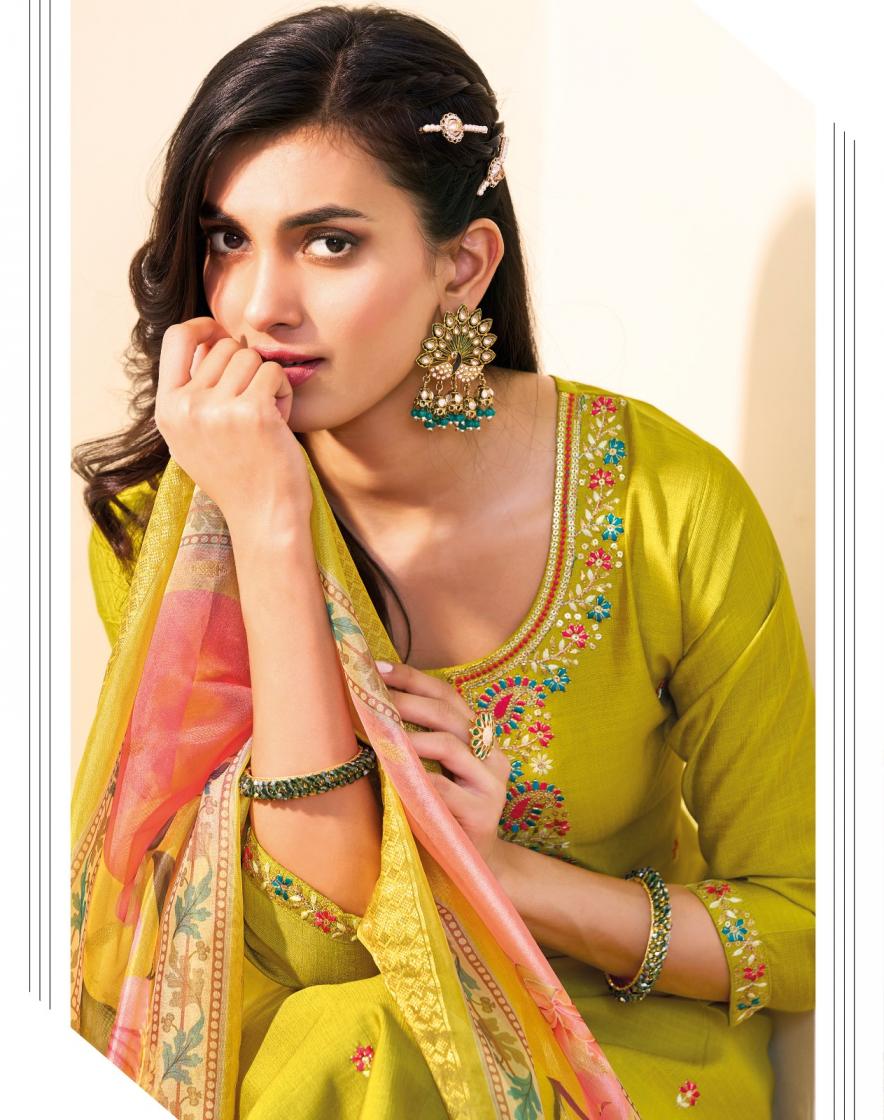 SCARLET VOL 2 BY RADHIKA LIFESTYLE FULL STITCH VERTICAN SILK ATTRACTIVE SUIT FOR WOMENS