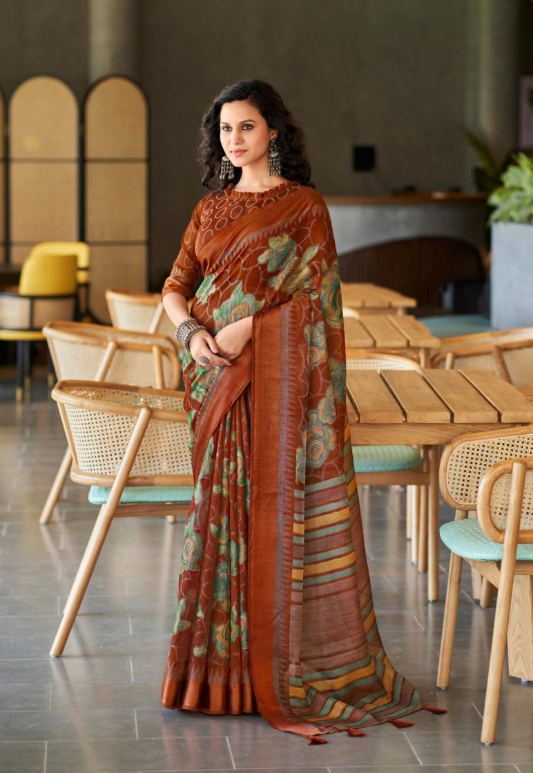 SIDDHARTH SILK MILLS LIBAS COTTON BRASSO SHOP TRENDY SAREE WHOLESALER