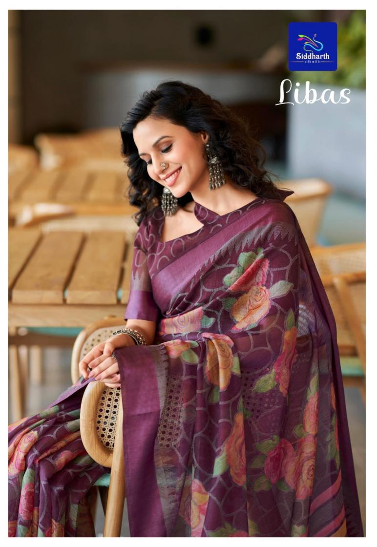 SIDDHARTH SILK MILLS LIBAS COTTON BRASSO SHOP TRENDY SAREE WHOLESALER