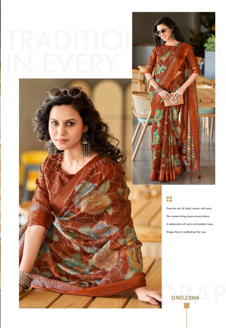 SIDDHARTH SILK MILLS LIBAS COTTON BRASSO SHOP TRENDY SAREE WHOLESALER