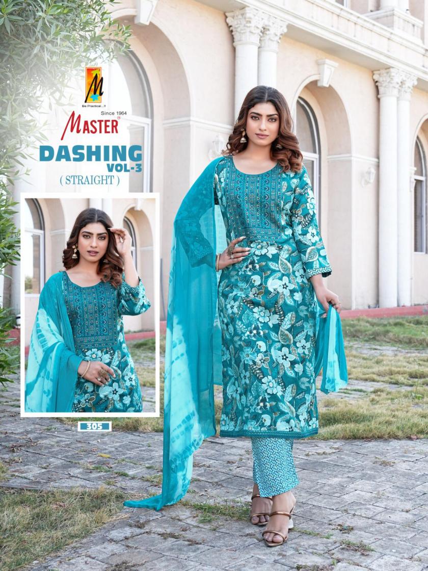 MASTER DASHING VOL 3 CAPSULE PRINT READYMADE FASHIONABLE 3PCS DRESS