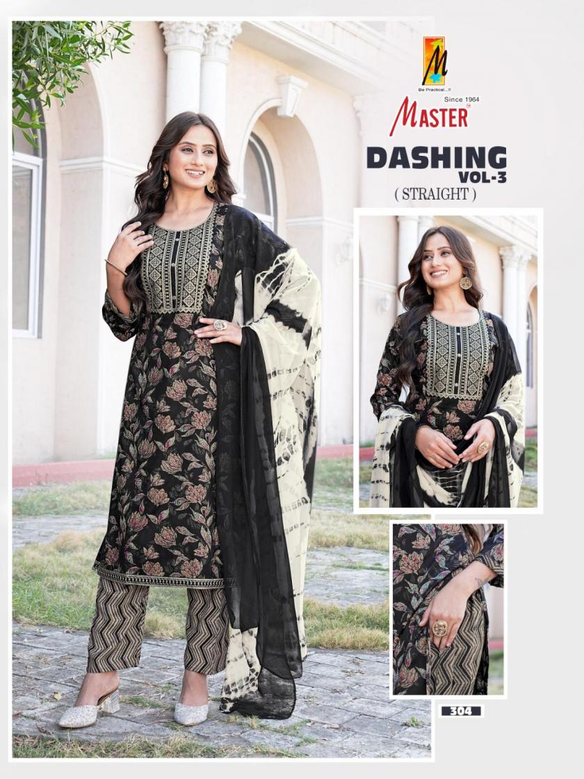 MASTER DASHING VOL 3 CAPSULE PRINT READYMADE FASHIONABLE 3PCS DRESS