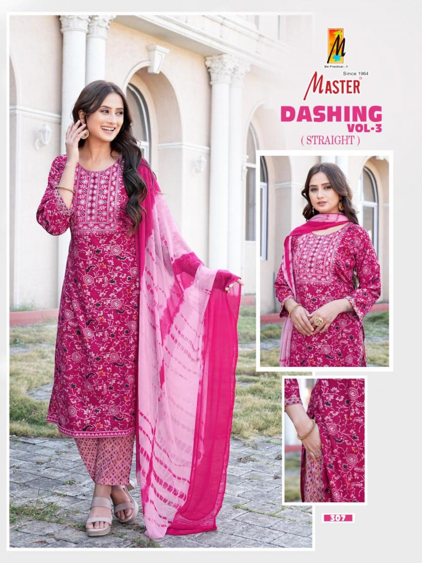 MASTER DASHING VOL 3 CAPSULE PRINT READYMADE FASHIONABLE 3PCS DRESS