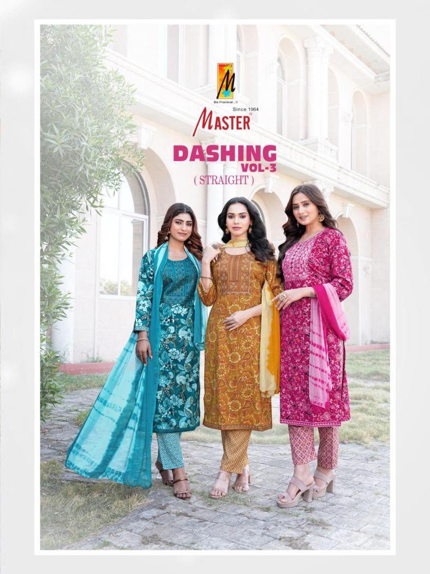 MASTER DASHING VOL 3 CAPSULE PRINT READYMADE FASHIONABLE 3PCS DRESS