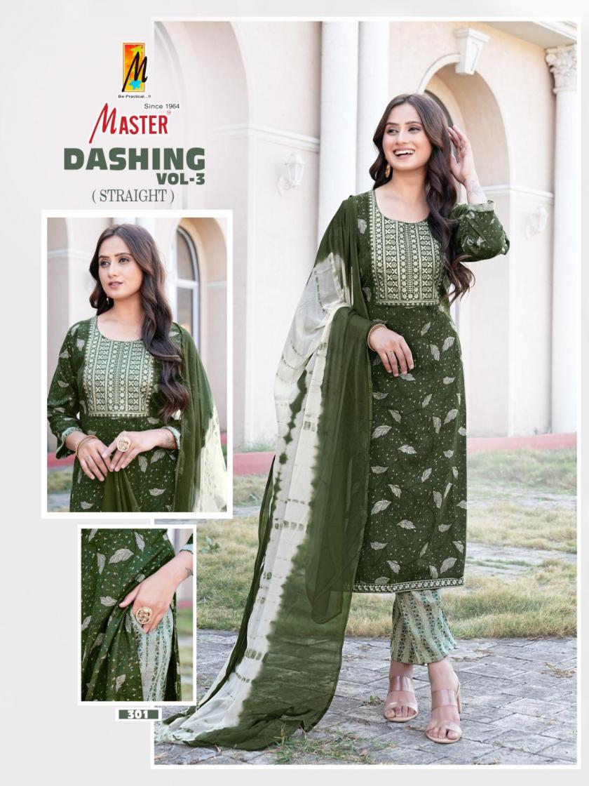 MASTER DASHING VOL 3 CAPSULE PRINT READYMADE FASHIONABLE 3PCS DRESS