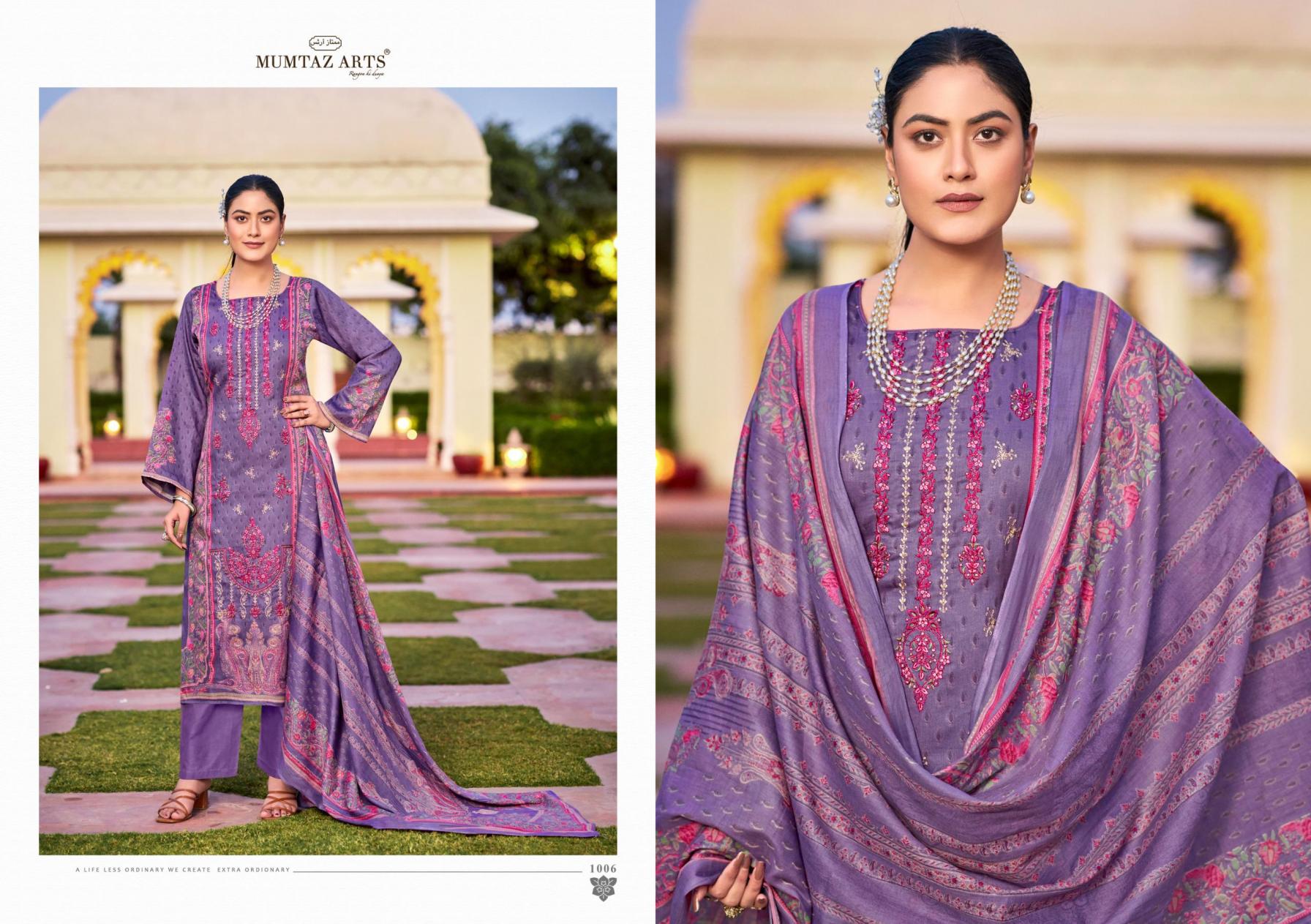 MUMTAZ ARTS ROSE JAM SATIN PRETTY LOOK PAKISTANI DRESS MATERIAL