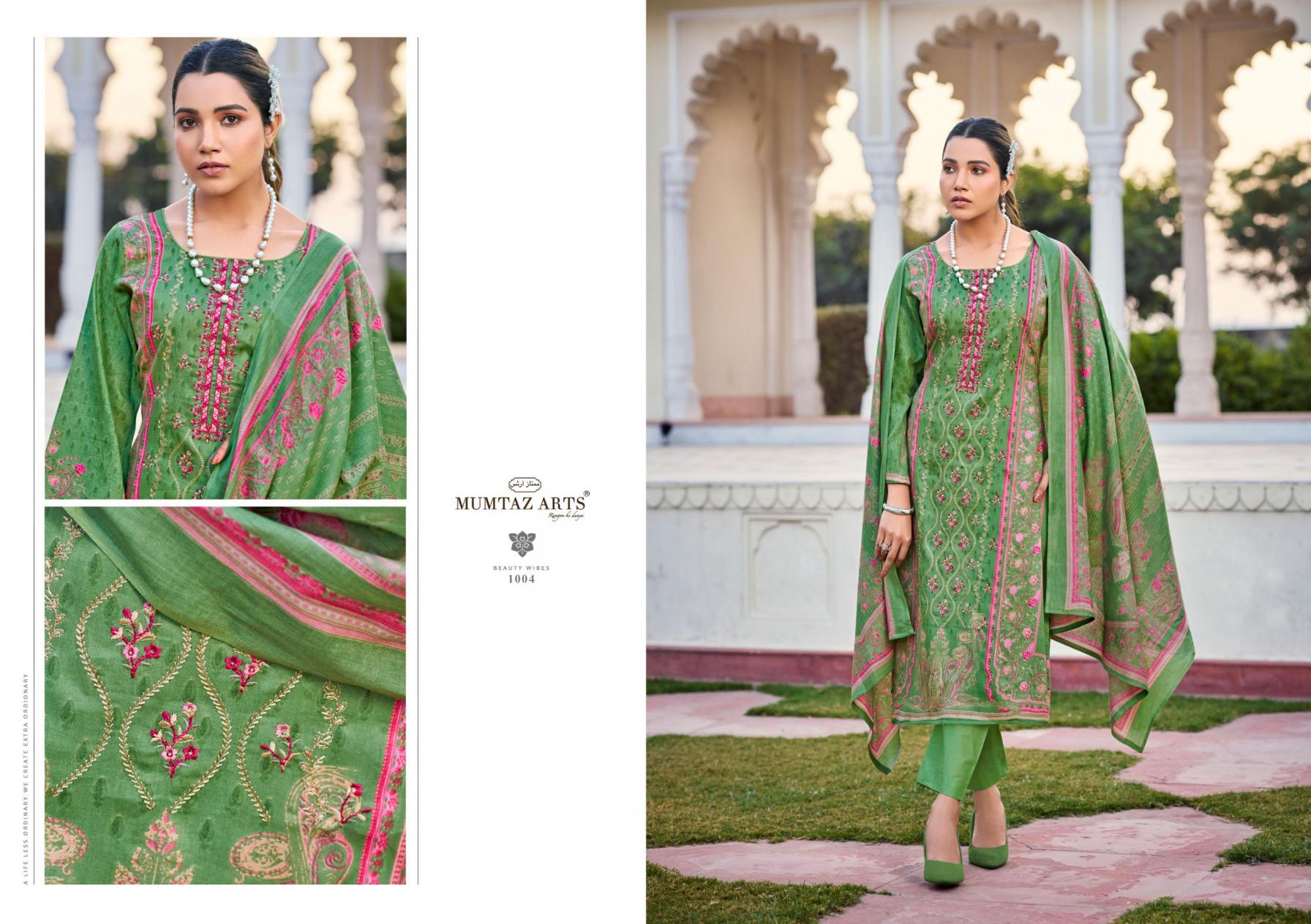 MUMTAZ ARTS ROSE JAM SATIN PRETTY LOOK PAKISTANI DRESS MATERIAL