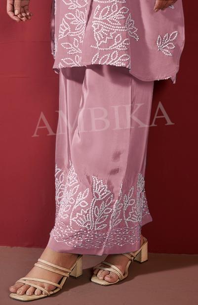 KHUSHI BY AMBIKA KURTI NATURAL CRAPE READYMADE STYLISH COMBO CO-ORD SETS