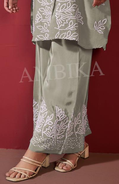 KHUSHI BY AMBIKA KURTI NATURAL CRAPE READYMADE STYLISH COMBO CO-ORD SETS