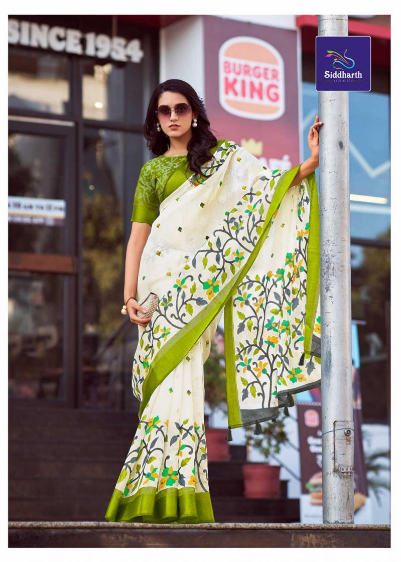 SIDDHARTH SILK MILLS WEAVER STORY UNIQUE COTTON BRASSO SAREES ONLINE