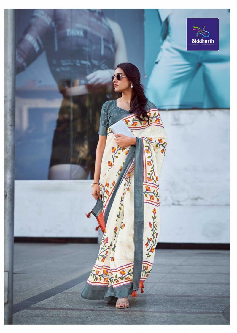 SIDDHARTH SILK MILLS WEAVER STORY UNIQUE COTTON BRASSO SAREES ONLINE