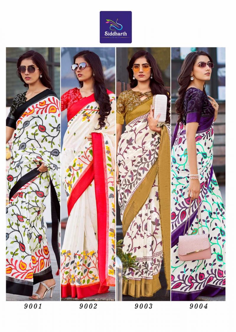 SIDDHARTH SILK MILLS WEAVER STORY UNIQUE COTTON BRASSO SAREES ONLINE