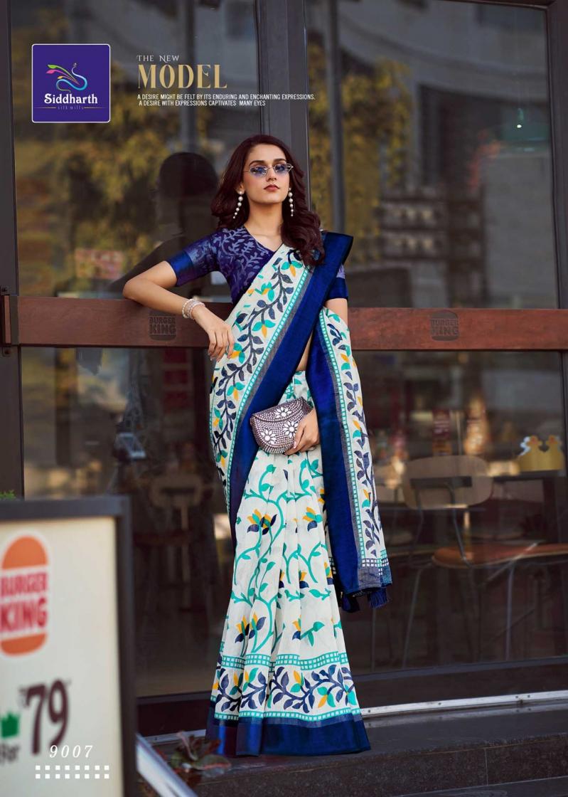 SIDDHARTH SILK MILLS WEAVER STORY UNIQUE COTTON BRASSO SAREES ONLINE