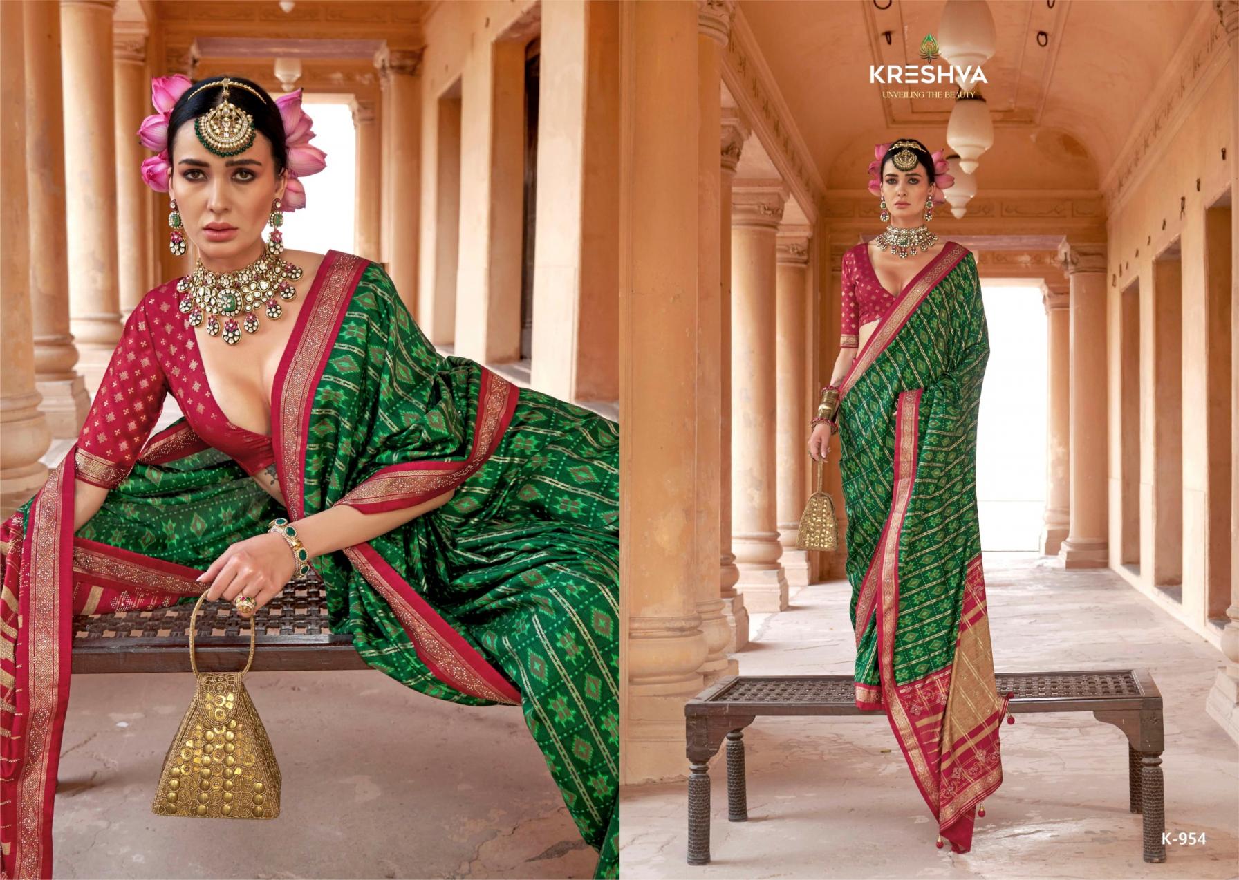 KRESHVA SUNDARVAN SILK GORGEOUS LOOK SAREE WHOLESALER
