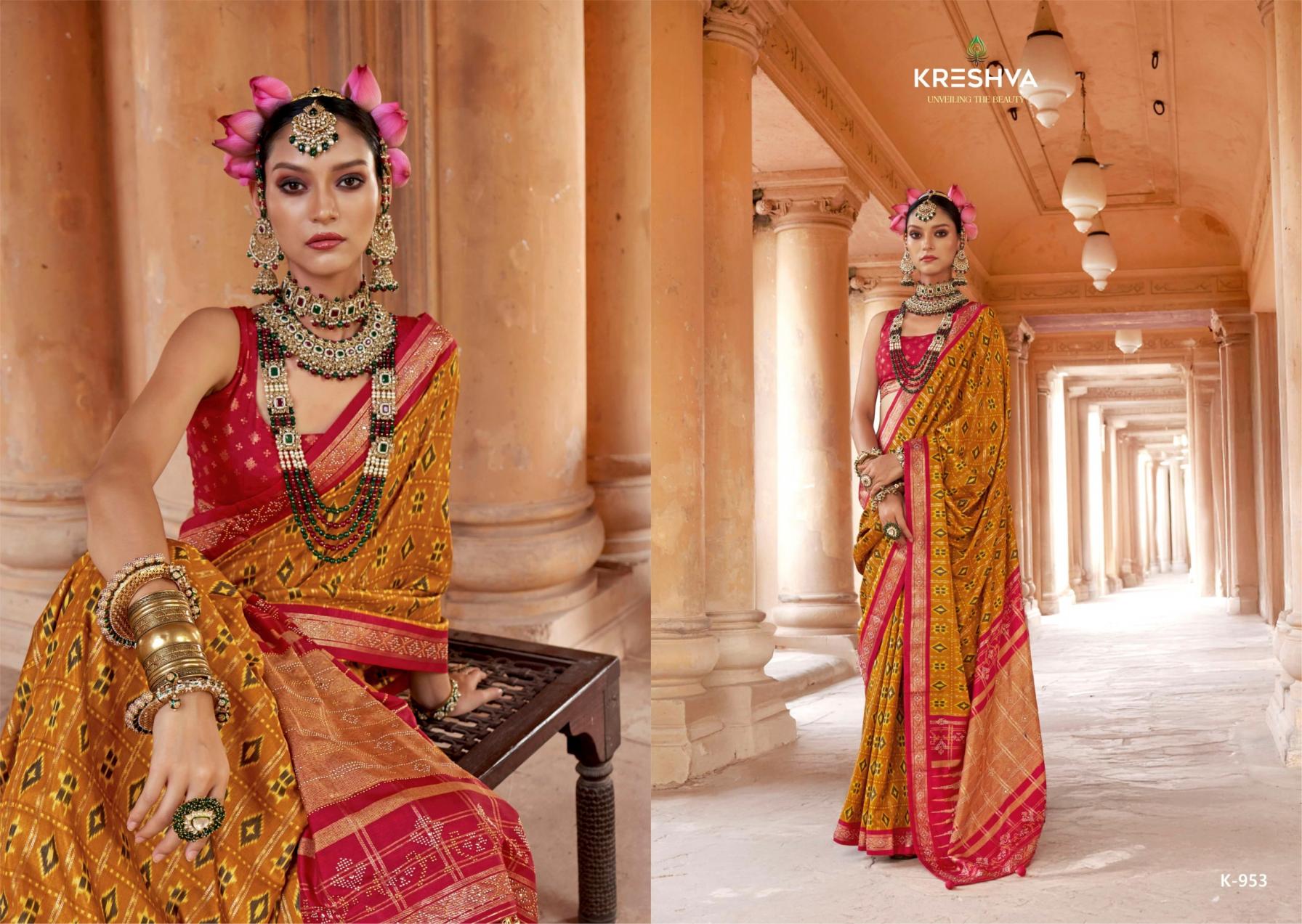 KRESHVA SUNDARVAN SILK GORGEOUS LOOK SAREE WHOLESALER