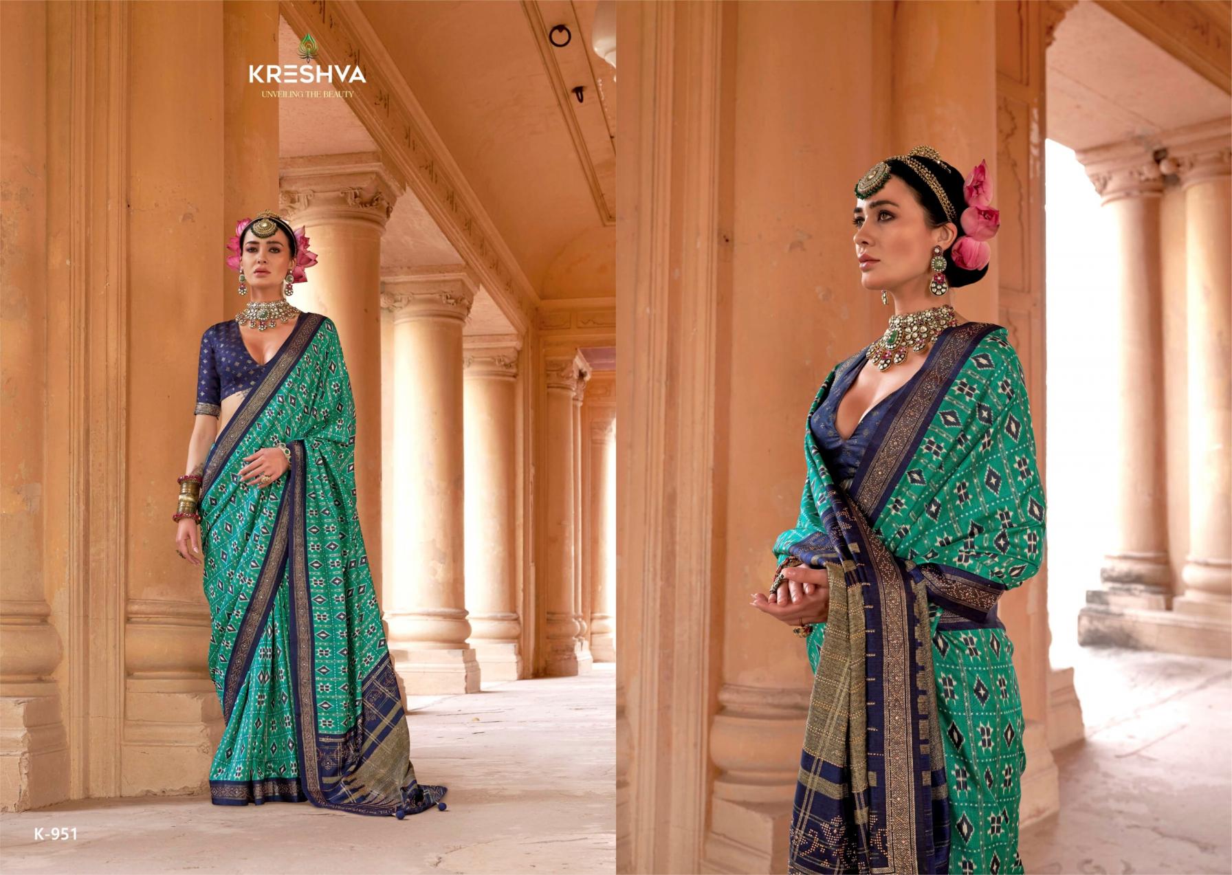 KRESHVA SUNDARVAN SILK GORGEOUS LOOK SAREE WHOLESALER