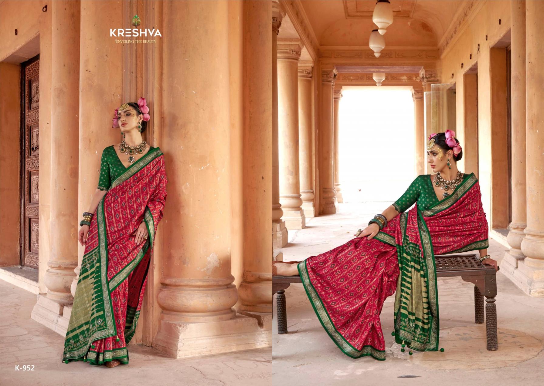 KRESHVA SUNDARVAN SILK GORGEOUS LOOK SAREE WHOLESALER