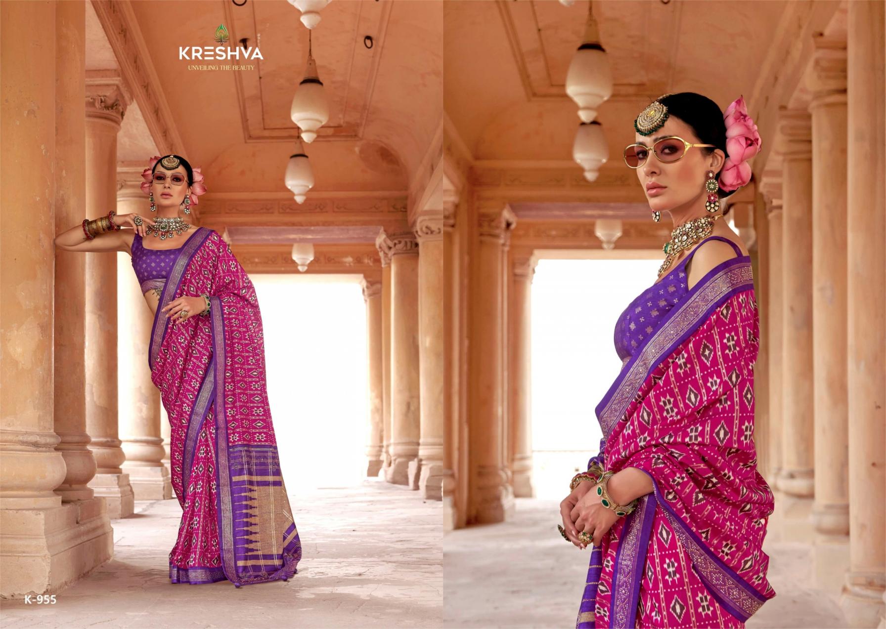KRESHVA SUNDARVAN SILK GORGEOUS LOOK SAREE WHOLESALER