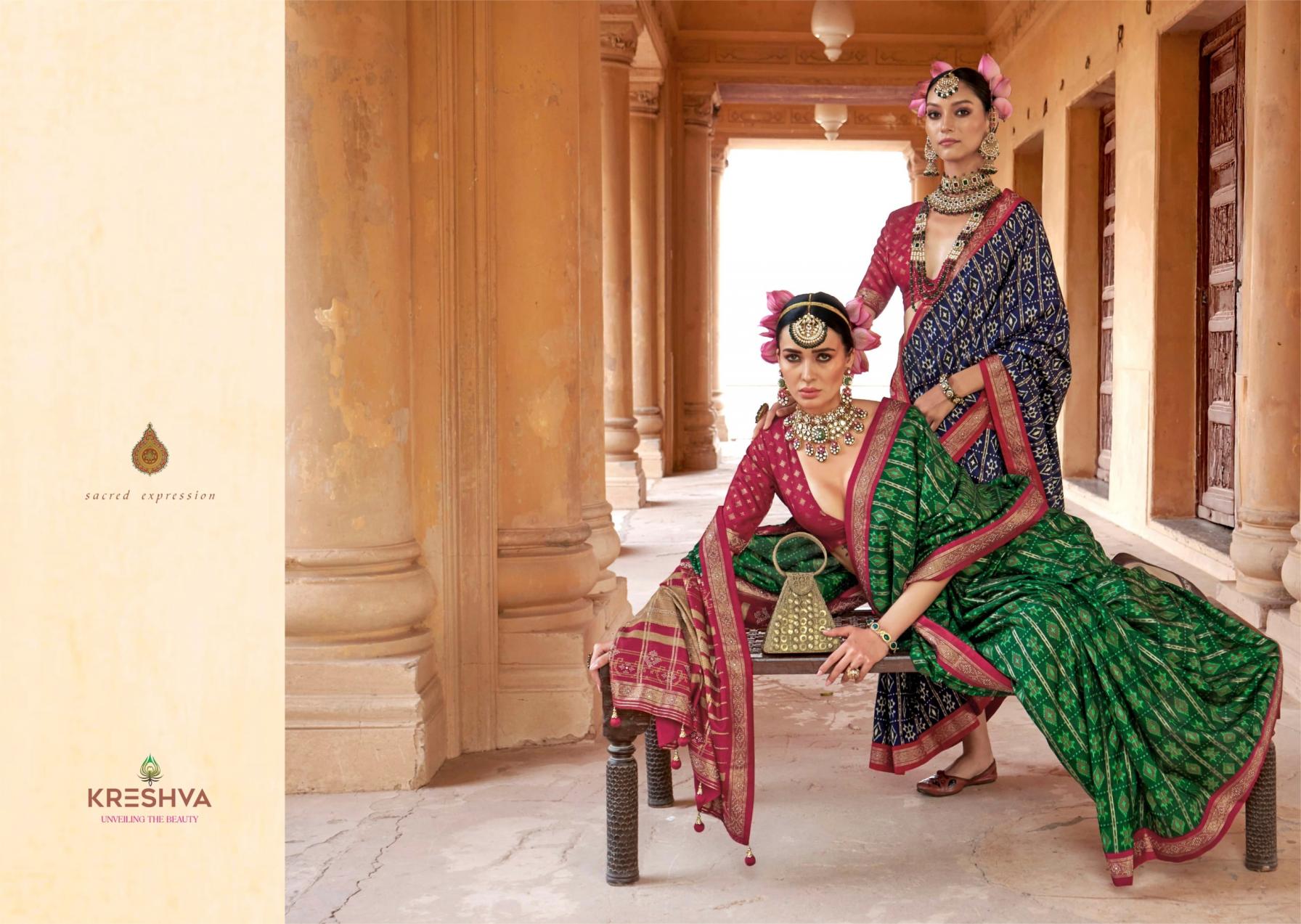 KRESHVA SUNDARVAN SILK GORGEOUS LOOK SAREE WHOLESALER