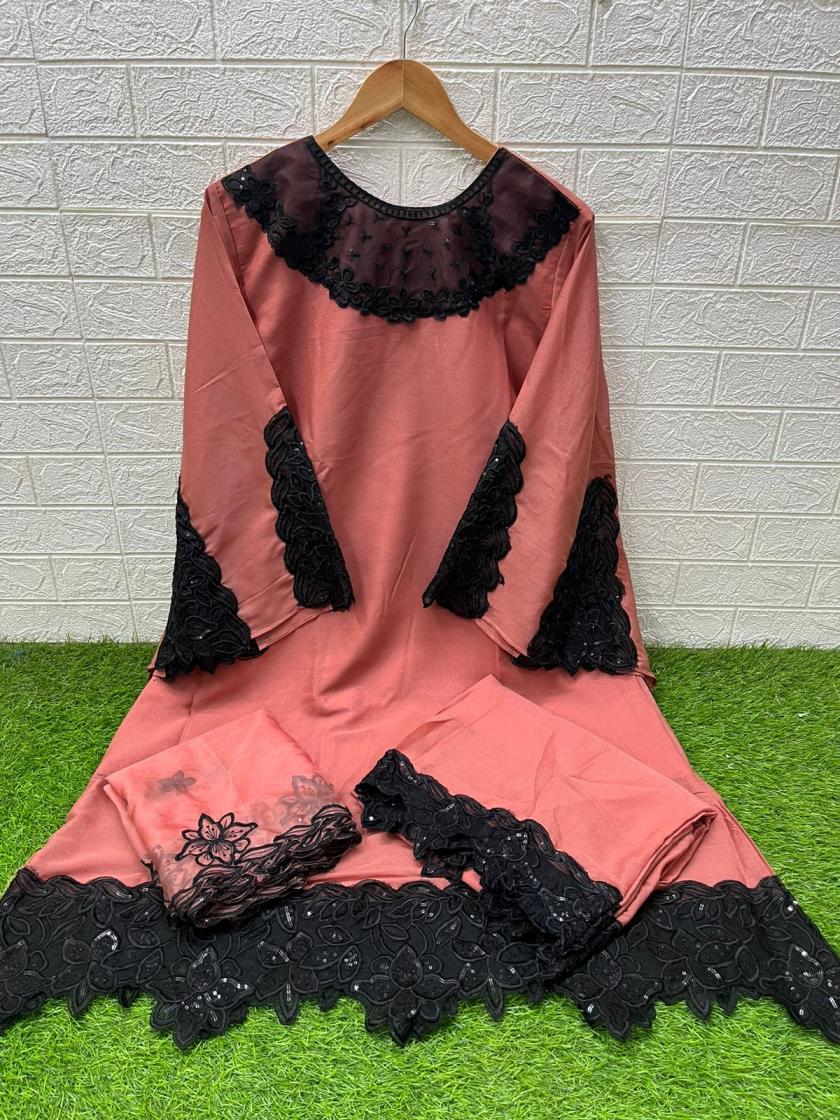 LAXURIA TRENDZ 1516 STAR GEORGETTE FULLY STITCH DESIGNER PAKISTANI 3PCS DRESS