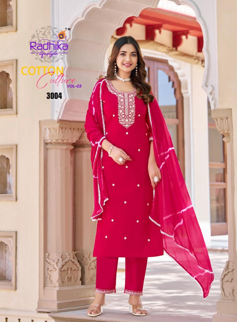COTTON CULTURE VOL 3 BY RADHIKA LIFESTYLE COTTON FULLY STITCH CLASSIC BIG SIZE DRESS