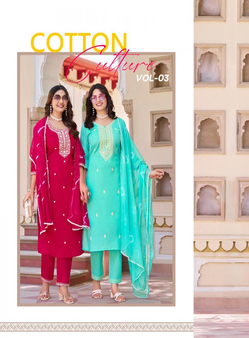 COTTON CULTURE VOL 3 BY RADHIKA LIFESTYLE COTTON FULLY STITCH CLASSIC BIG SIZE DRESS