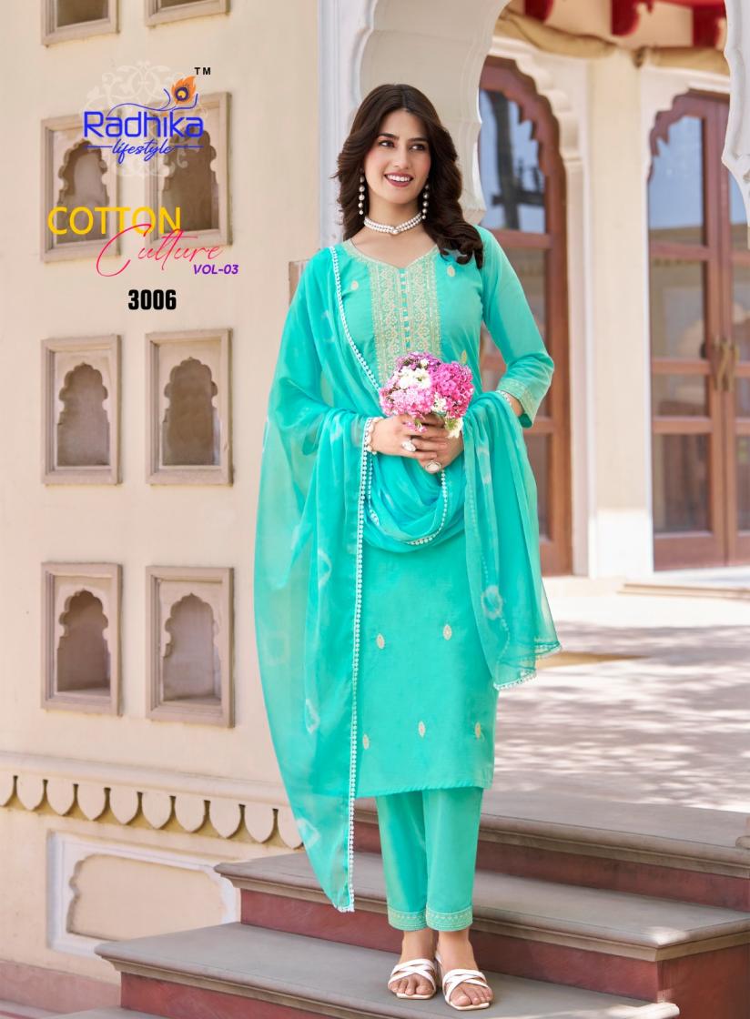 COTTON CULTURE VOL 3 BY RADHIKA LIFESTYLE COTTON FULLY STITCH CLASSIC BIG SIZE DRESS