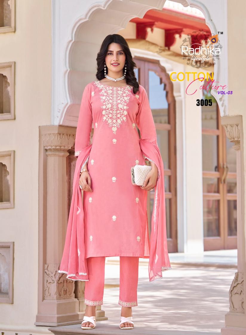 COTTON CULTURE VOL 3 BY RADHIKA LIFESTYLE COTTON FULLY STITCH CLASSIC BIG SIZE DRESS