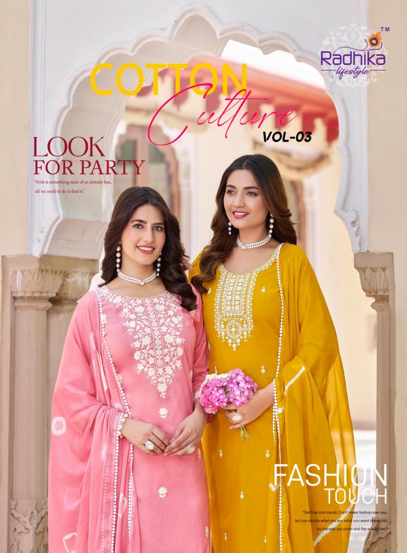 COTTON CULTURE VOL 3 BY RADHIKA LIFESTYLE COTTON FULLY STITCH CLASSIC BIG SIZE DRESS