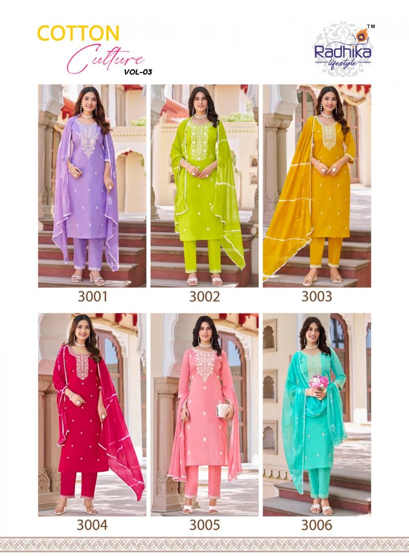 COTTON CULTURE VOL 3 BY RADHIKA LIFESTYLE COTTON FULLY STITCH CLASSIC BIG SIZE DRESS