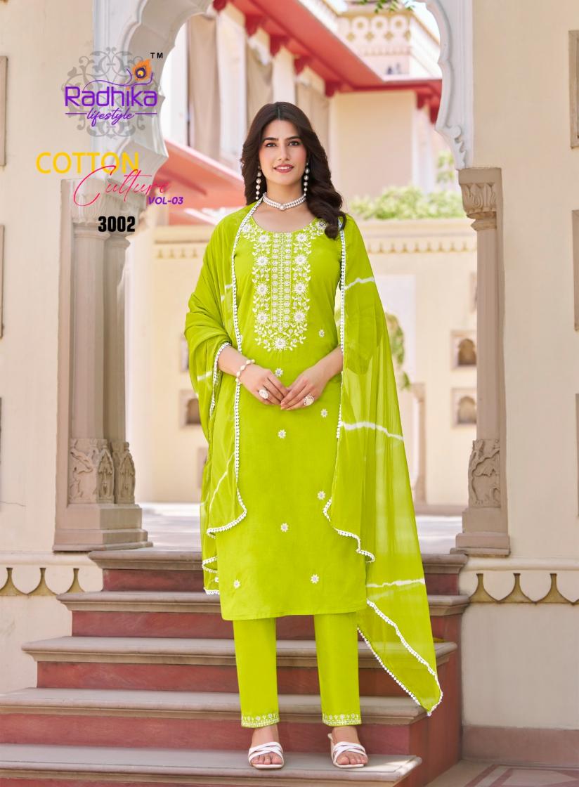 COTTON CULTURE VOL 3 BY RADHIKA LIFESTYLE COTTON FULLY STITCH CLASSIC BIG SIZE DRESS