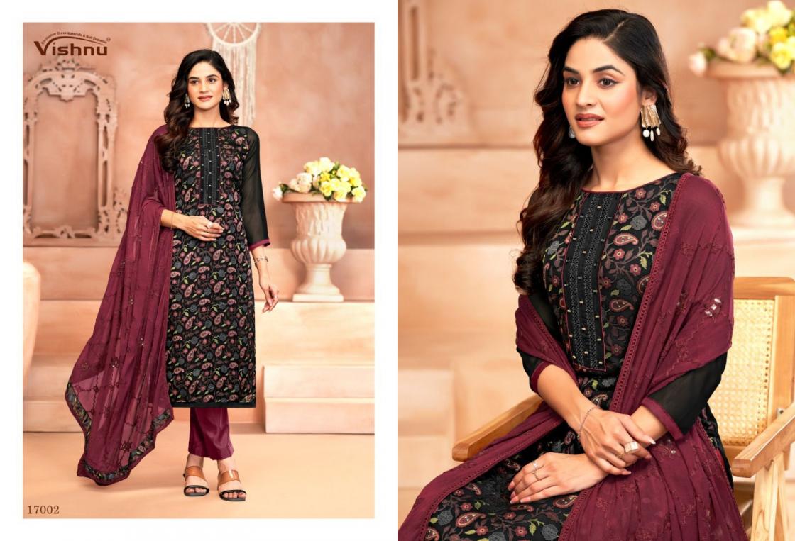 LIBBAS BY VISHNU GEORGETTE BRASSO GORGEOUS LOOK DRESS MATERIALS