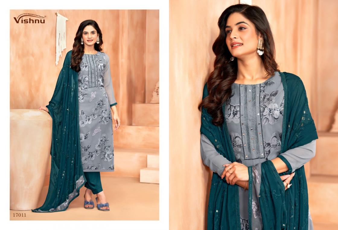 LIBBAS BY VISHNU GEORGETTE BRASSO GORGEOUS LOOK DRESS MATERIALS
