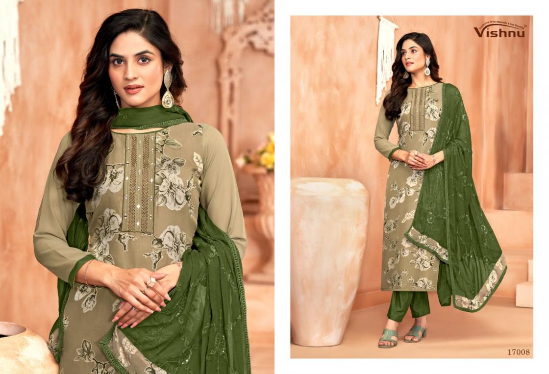 LIBBAS BY VISHNU GEORGETTE BRASSO GORGEOUS LOOK DRESS MATERIALS