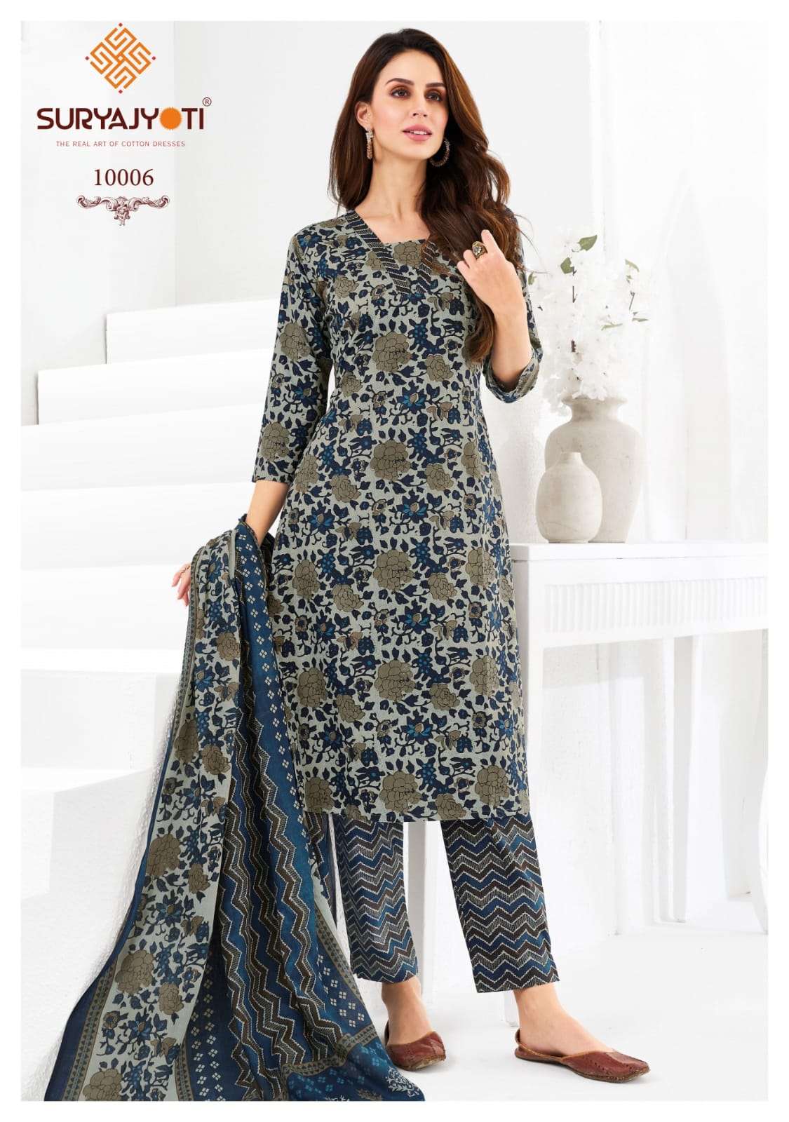PREYASI VOL 10 BY SURYAJYOTI COTTON COMFORTABLE DRESS MATERIAL ONLINE