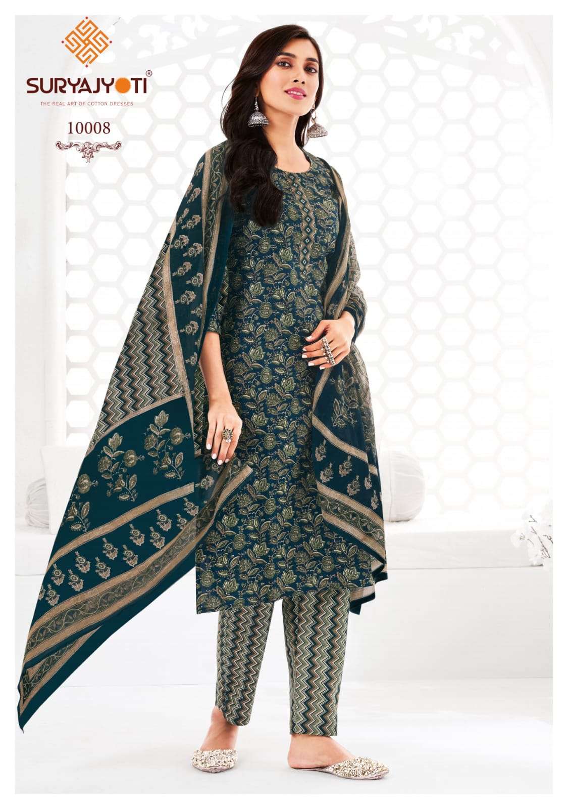 PREYASI VOL 10 BY SURYAJYOTI COTTON COMFORTABLE DRESS MATERIAL ONLINE
