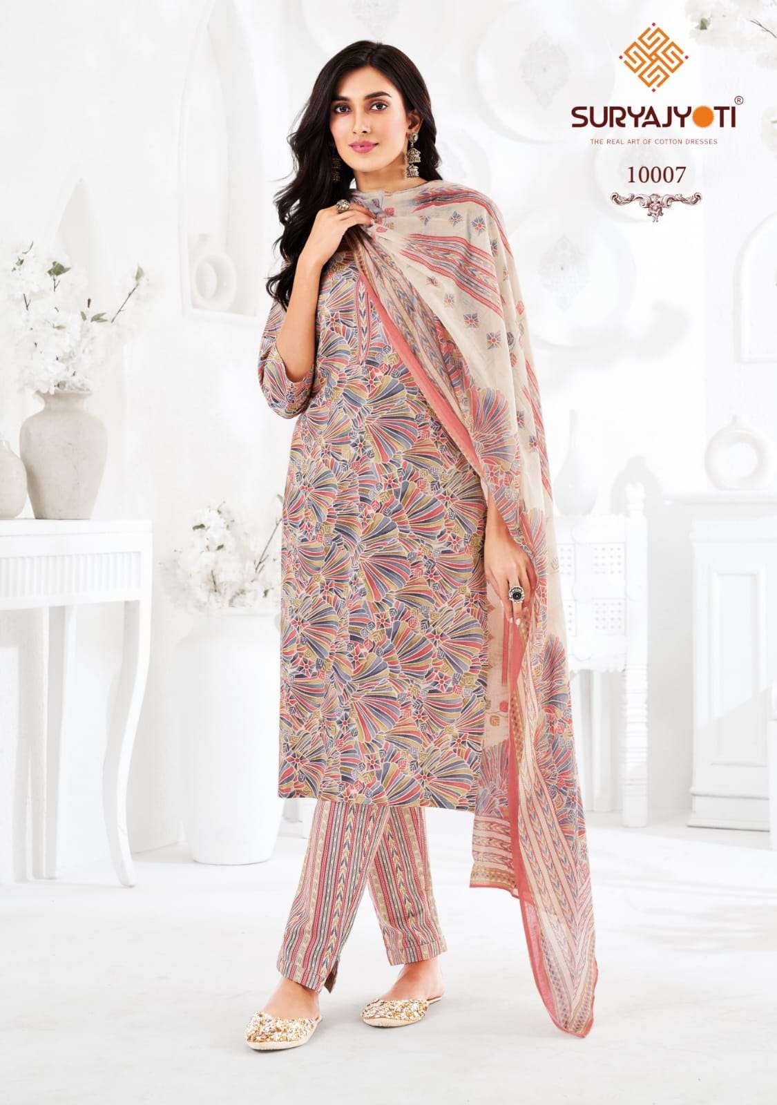 PREYASI VOL 10 BY SURYAJYOTI COTTON COMFORTABLE DRESS MATERIAL ONLINE