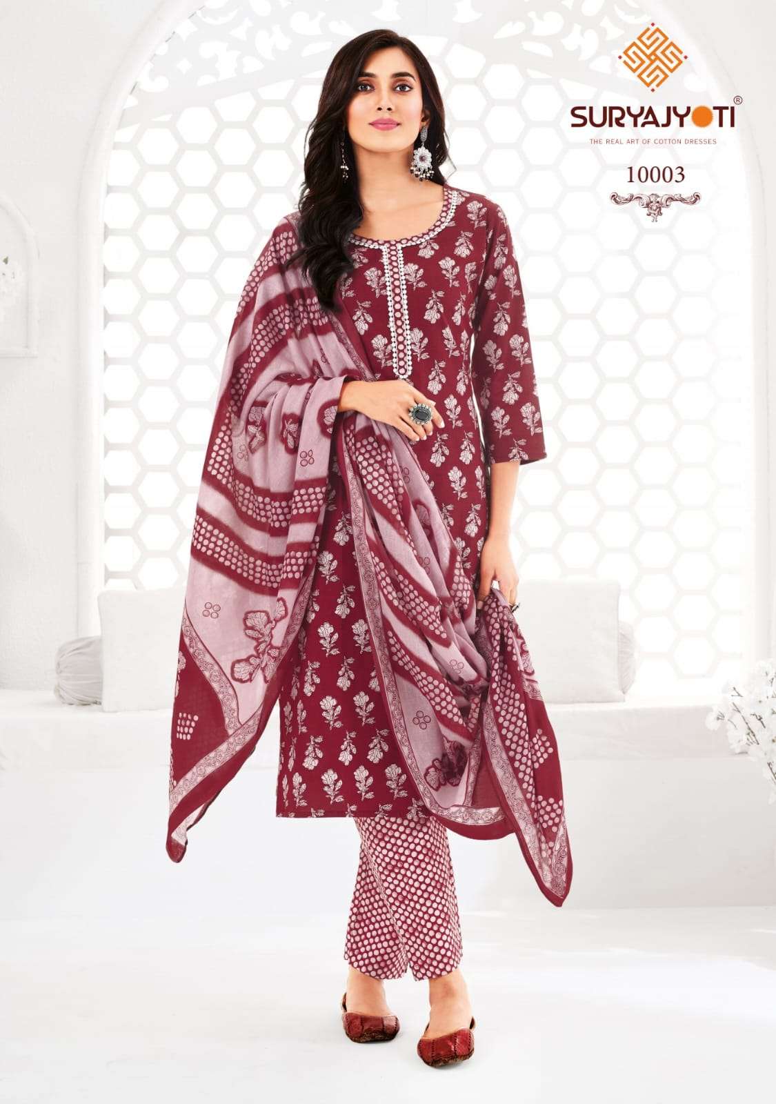 PREYASI VOL 10 BY SURYAJYOTI COTTON COMFORTABLE DRESS MATERIAL ONLINE