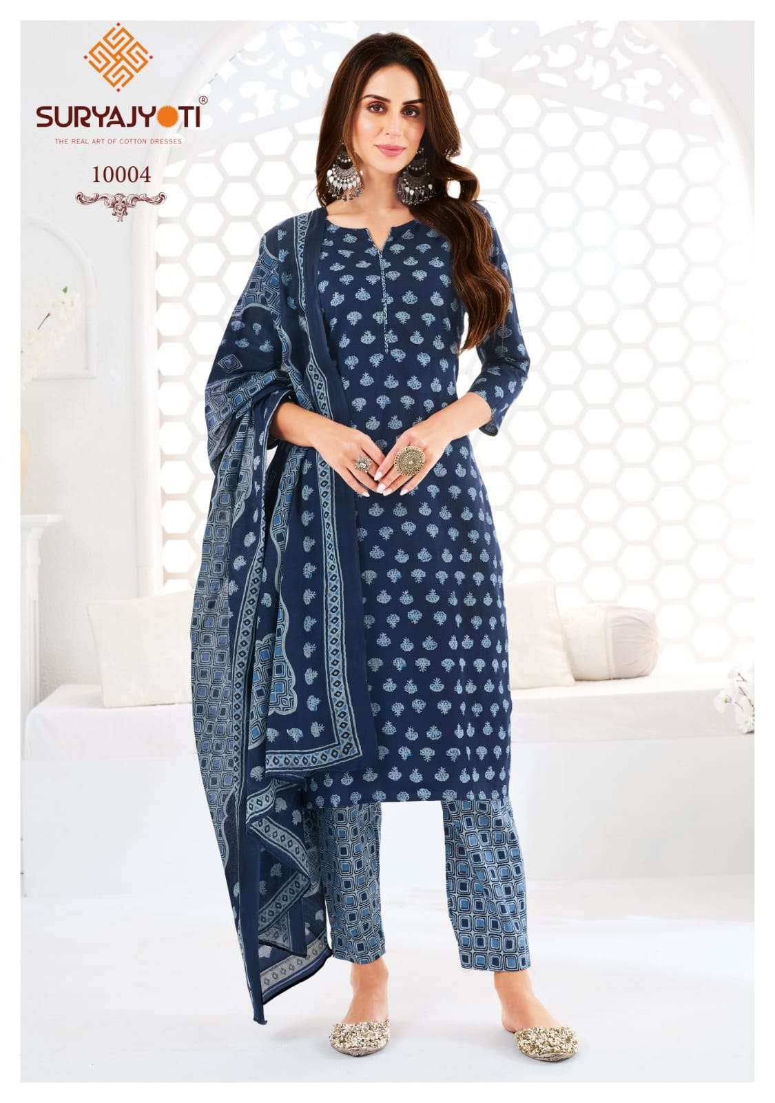 PREYASI VOL 10 BY SURYAJYOTI COTTON COMFORTABLE DRESS MATERIAL ONLINE