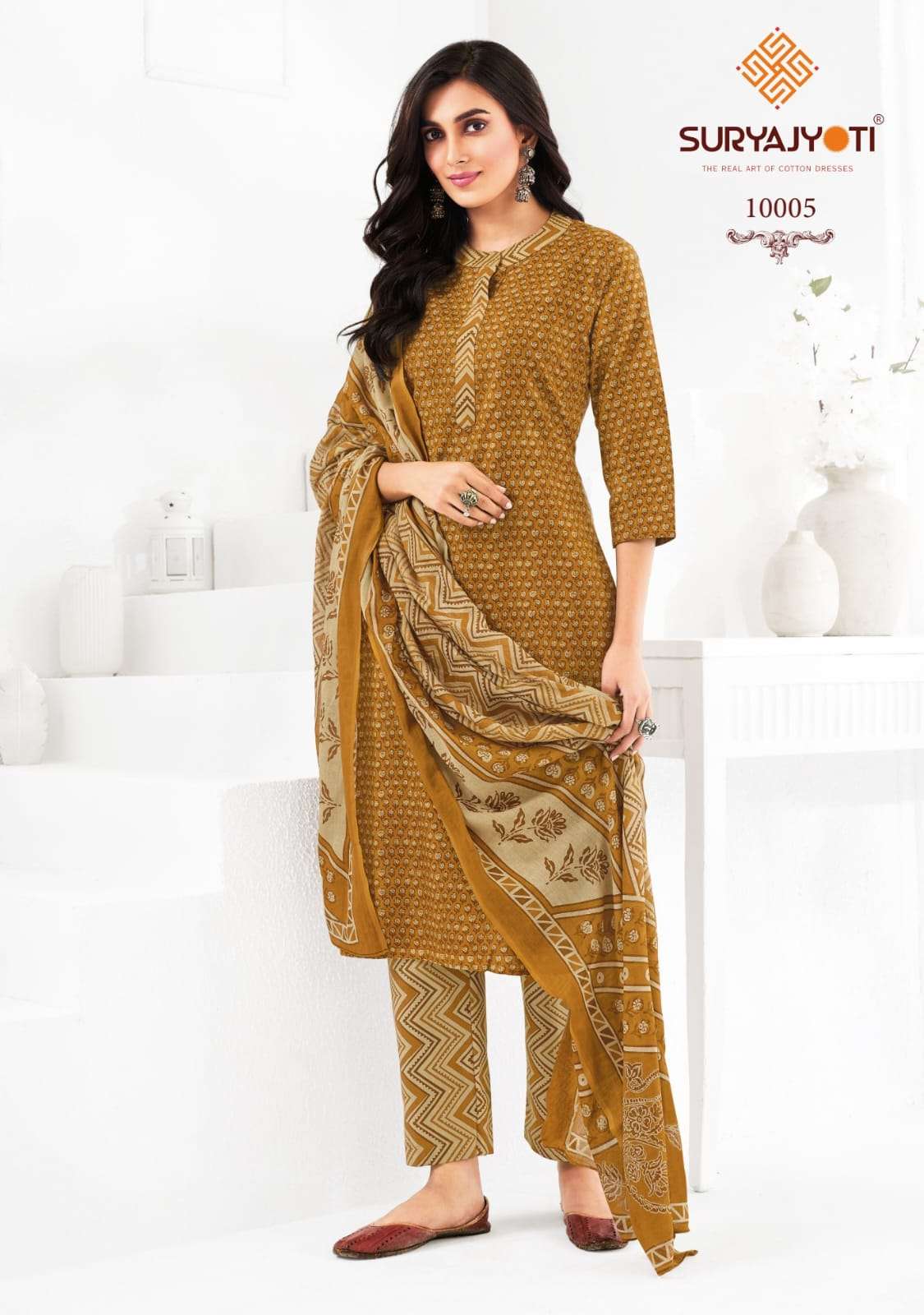 PREYASI VOL 10 BY SURYAJYOTI COTTON COMFORTABLE DRESS MATERIAL ONLINE