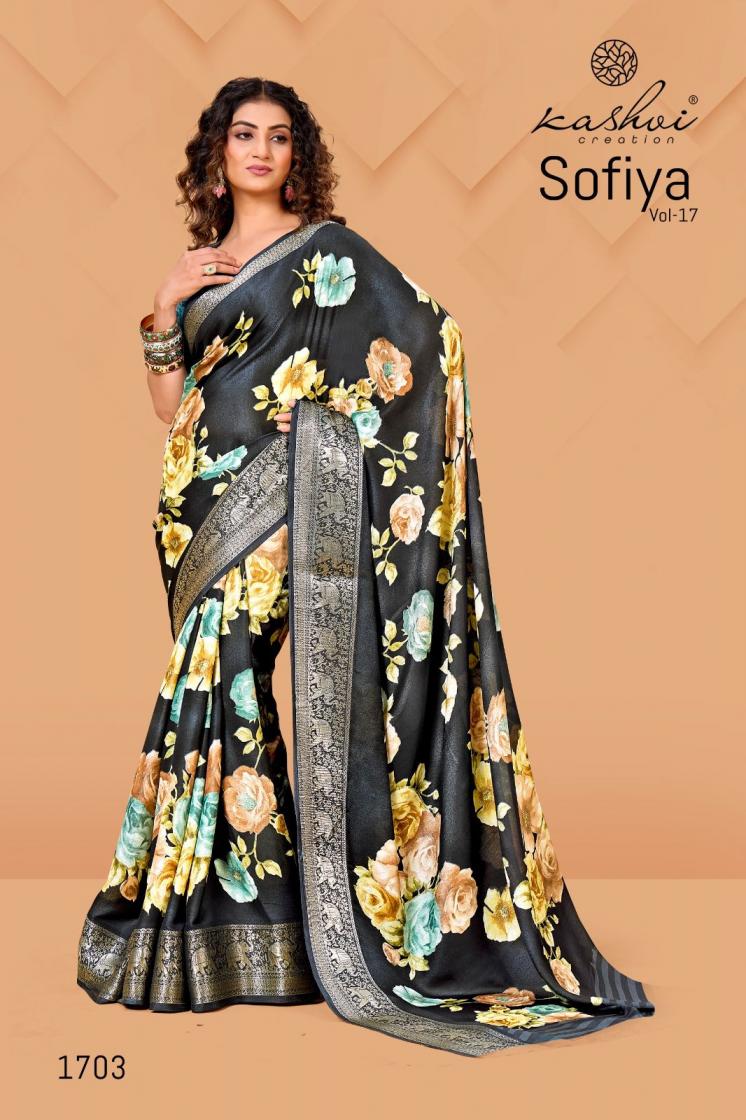 KASHVI CREATION SOFIYA VOL 17 NEW DESIGN DULL MOSS SAREE 2025