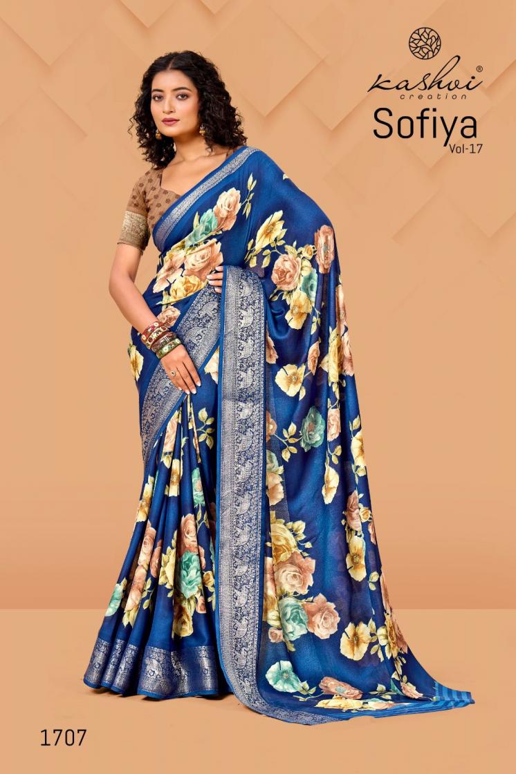 KASHVI CREATION SOFIYA VOL 17 NEW DESIGN DULL MOSS SAREE 2025