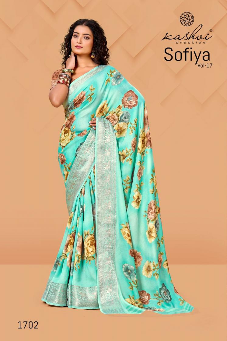 KASHVI CREATION SOFIYA VOL 17 NEW DESIGN DULL MOSS SAREE 2025