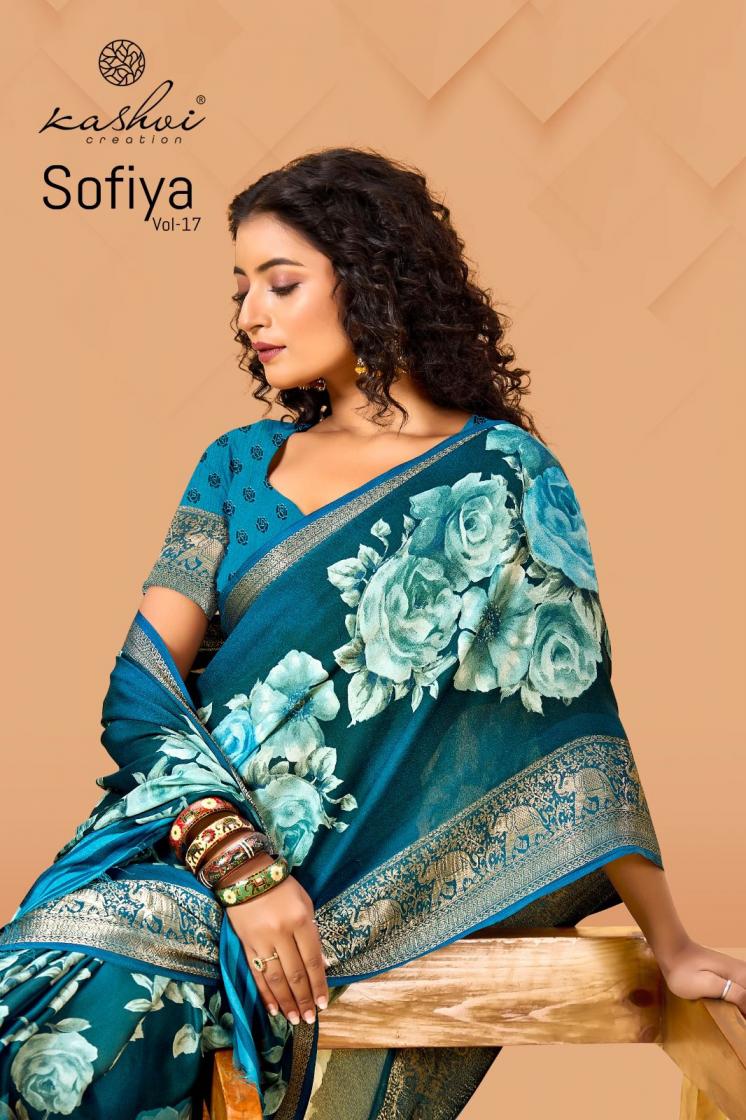 KASHVI CREATION SOFIYA VOL 17 NEW DESIGN DULL MOSS SAREE 2025