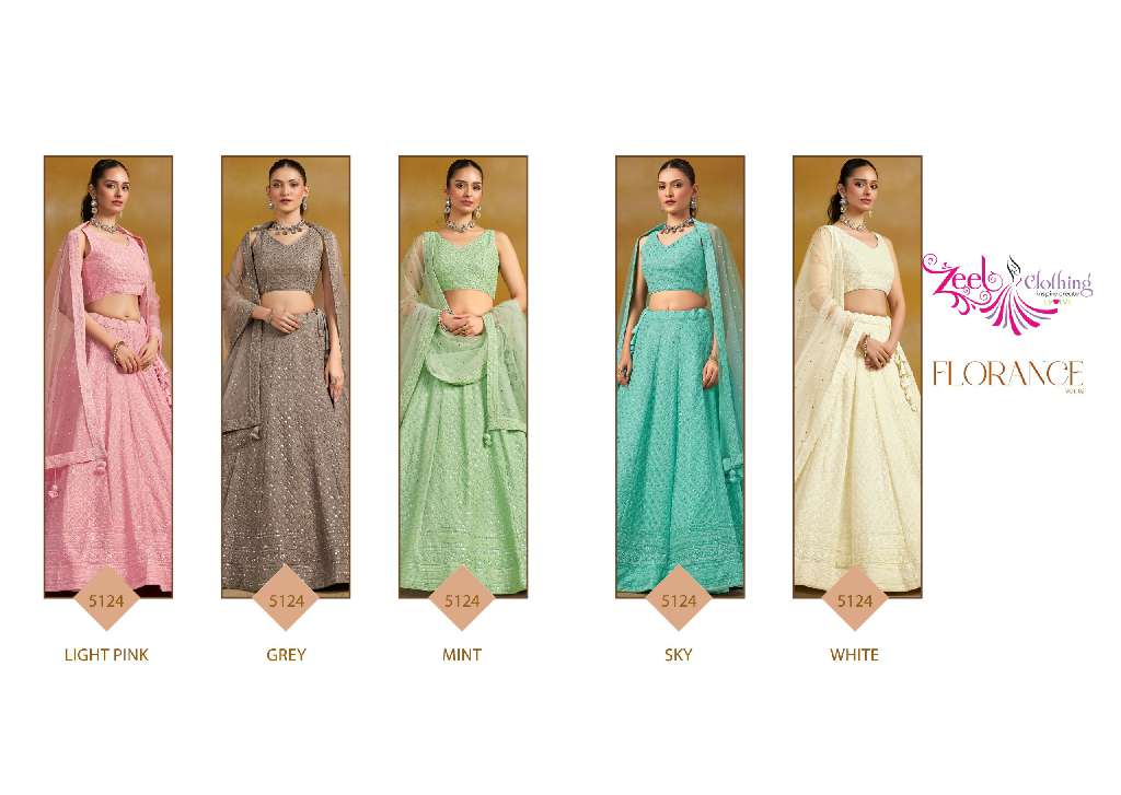 ZEEL CLOTHING PRESENTS FLORANCE VOL 2 WHOLESALE DESIGNER LEHEGAS FOR ANY OCCASIONS