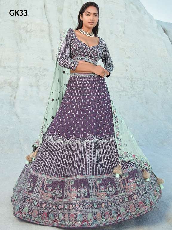 ARYA DESIGNS VOL 60 BRIDAL WEAR DESIGNER SEMISTITCH LEHENGA COLLECTION FOR WEDDING