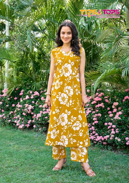 TIPS AND TOPS OLIVIA VOL 2 RAYON PRINTED KURTI SUPPLIER